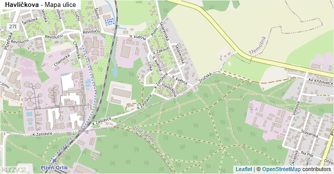 Havlíčkova - mapa ulice