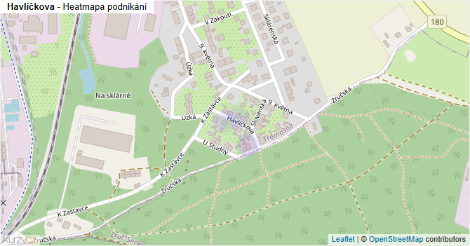 Havlíčkova - mapa podnikání