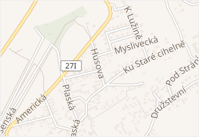 Husova v obci Třemošná - mapa ulice