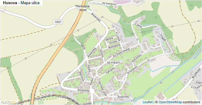 Husova - mapa ulice
