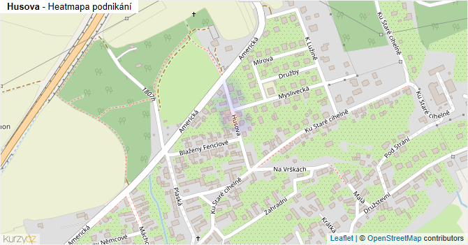 Husova - mapa podnikání