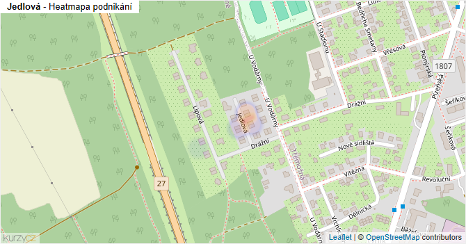 Jedlová - mapa podnikání