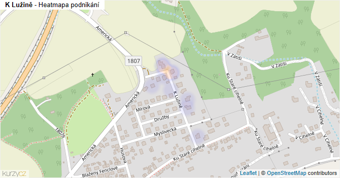 K Lužině - mapa podnikání