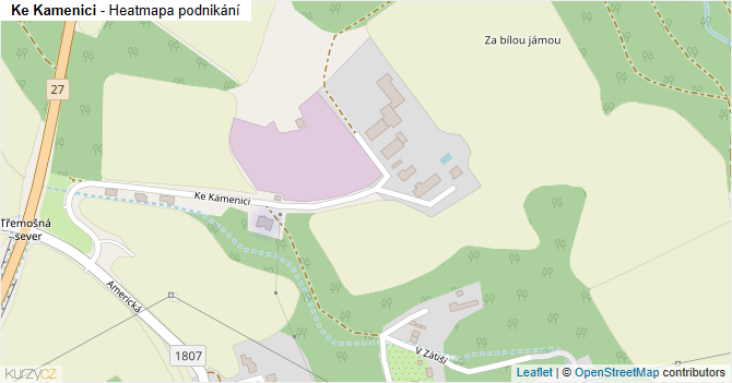Ke Kamenici - mapa podnikání