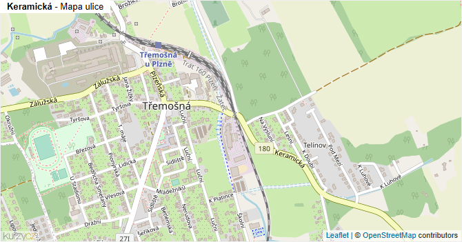 Keramická - mapa ulice