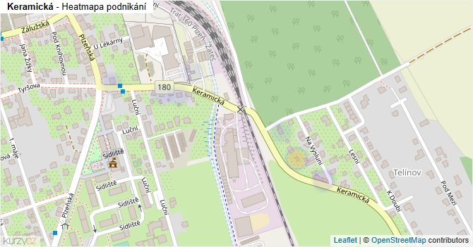 Keramická - mapa podnikání