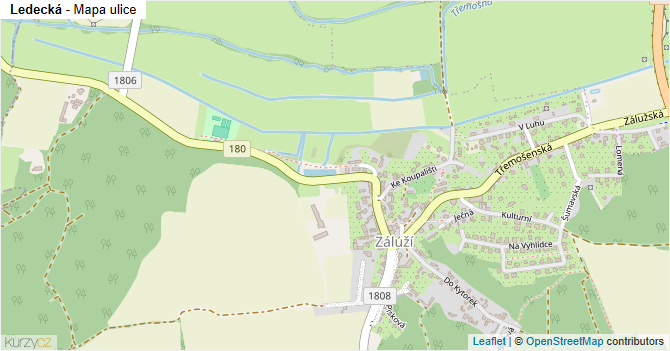 Ledecká - mapa ulice