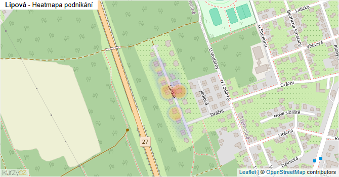 Lipová - mapa podnikání