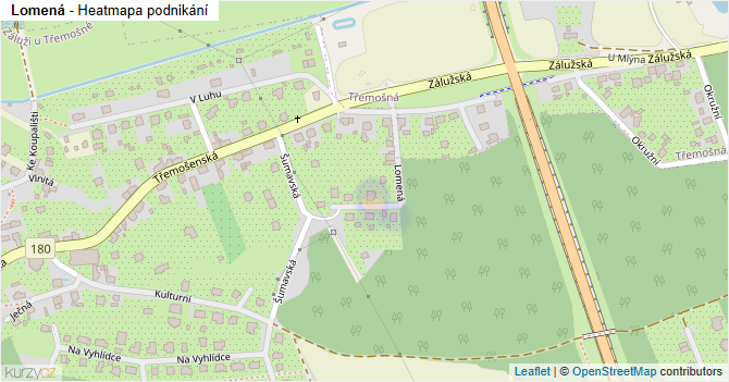 Lomená - mapa podnikání
