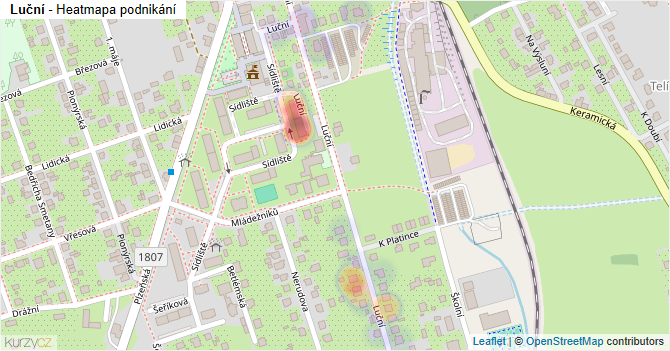Luční - mapa podnikání