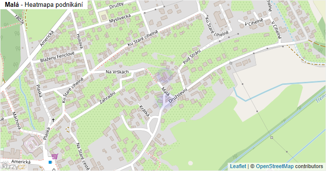 Malá - mapa podnikání