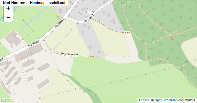Nad Hamrem - mapa podnikání