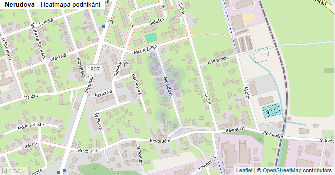 Nerudova - mapa podnikání