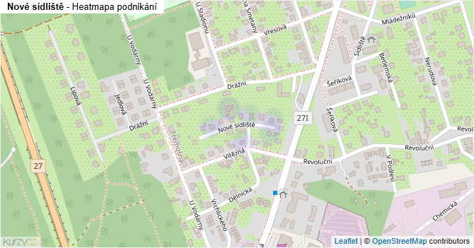 Nové sídliště - mapa podnikání