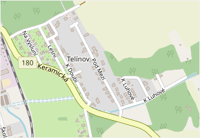 Pod Mezí v obci Třemošná - mapa ulice