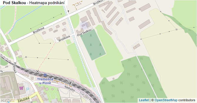 Pod Skalkou - mapa podnikání