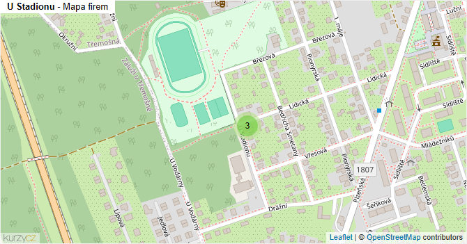 U Stadionu - mapa firem
