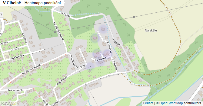 V Cihelně - mapa podnikání