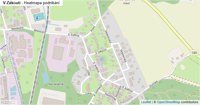 V Zákoutí - mapa podnikání