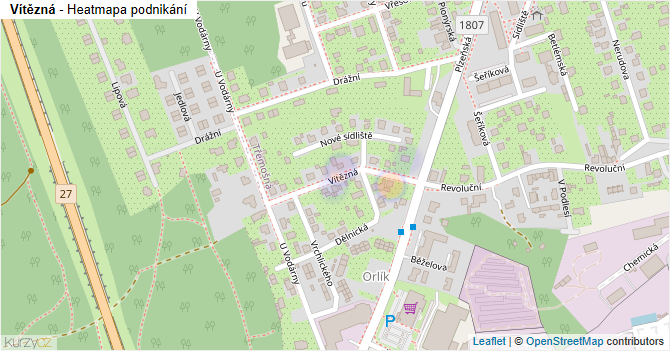 Vítězná - mapa podnikání