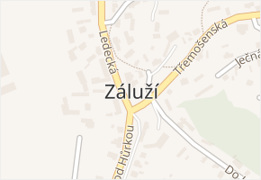 Záluží v obci Třemošná - mapa části obce
