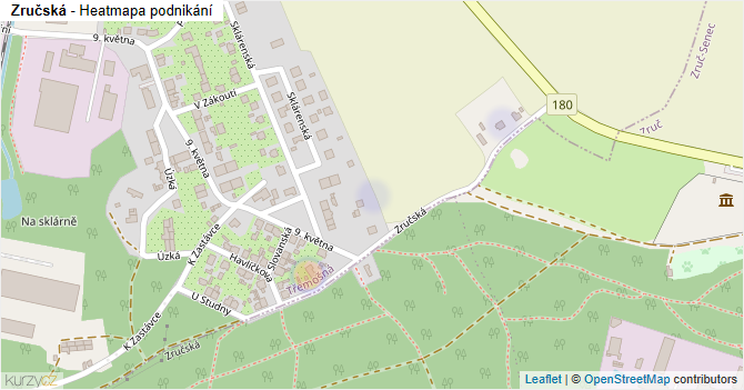 Zručská - mapa podnikání