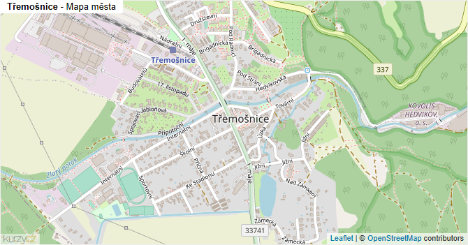 Třemošnice - mapa města