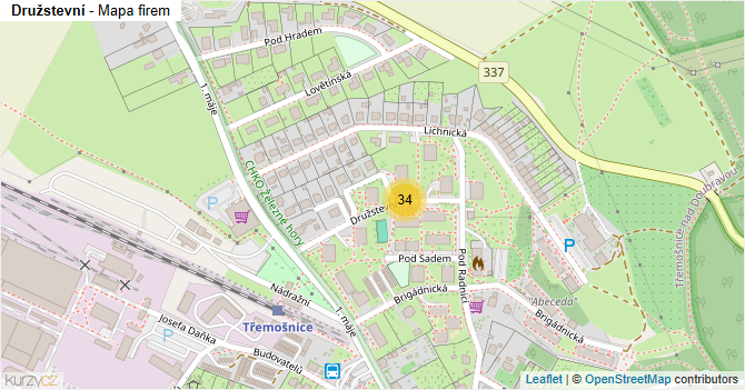 Družstevní - mapa firem