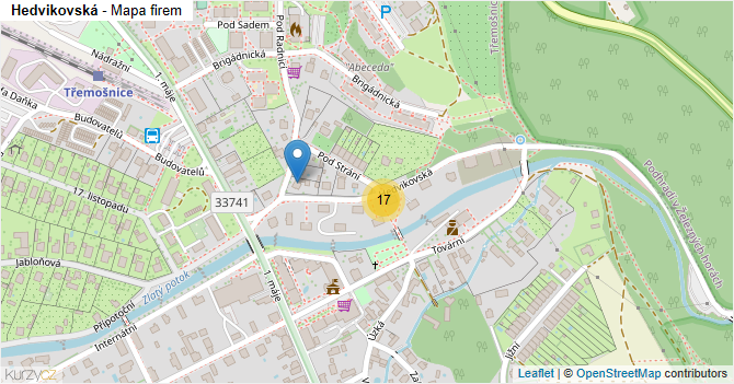 Hedvikovská - mapa firem