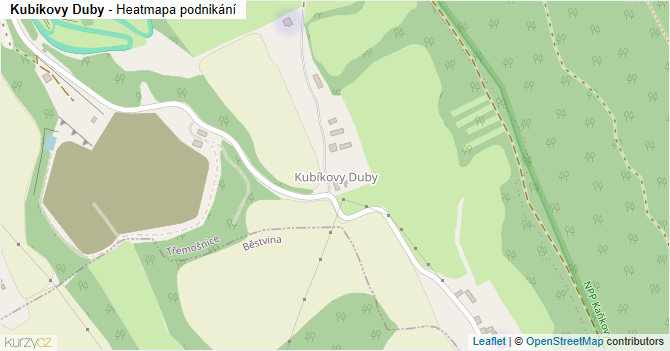 Kubíkovy Duby - mapa podnikání