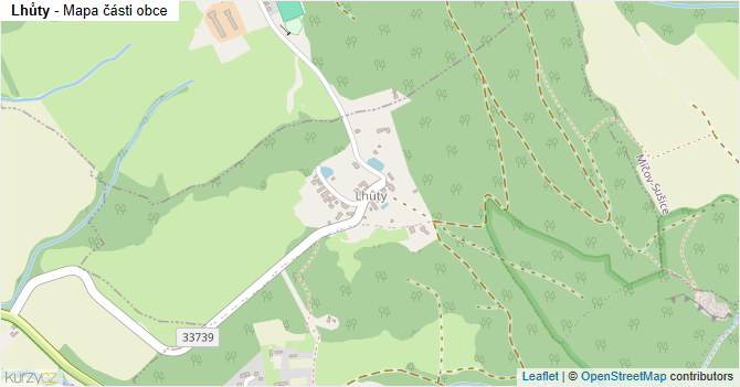Lhůty - mapa části obce