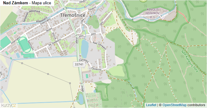 Nad Zámkem - mapa ulice
