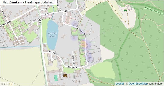 Nad Zámkem - mapa podnikání