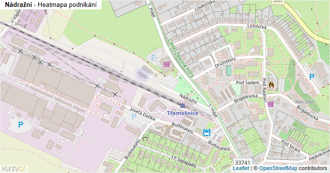 Nádražní - mapa podnikání