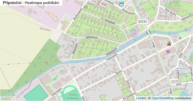 Přípotoční - mapa podnikání
