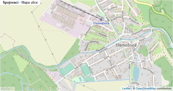 Spojovací - mapa ulice
