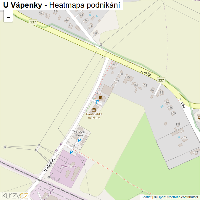 Mapa U Vápenky - Firmy v ulici.