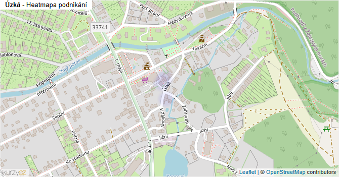 Úzká - mapa podnikání