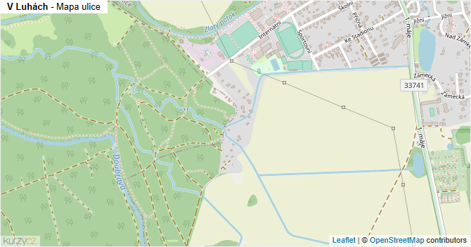 V Luhách - mapa ulice