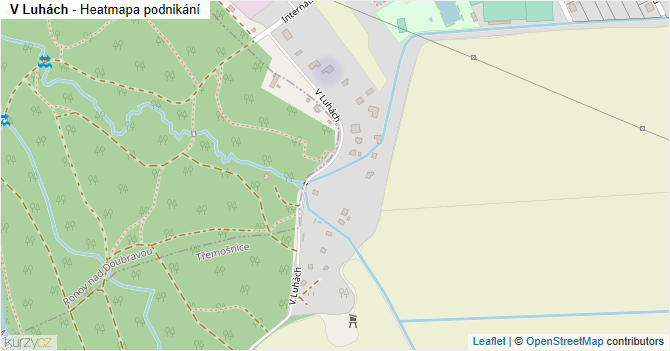 V Luhách - mapa podnikání