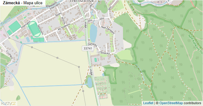 Zámecká - mapa ulice