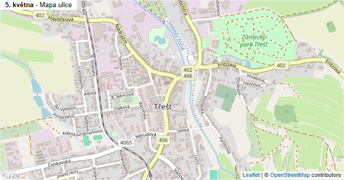 5. května - mapa ulice