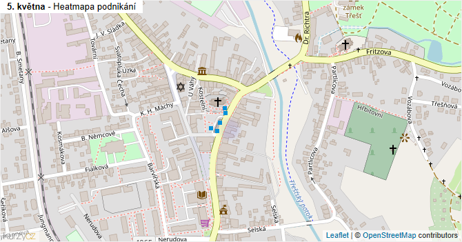 5. května - mapa podnikání