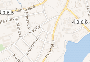 Bezručova v obci Třešť - mapa ulice