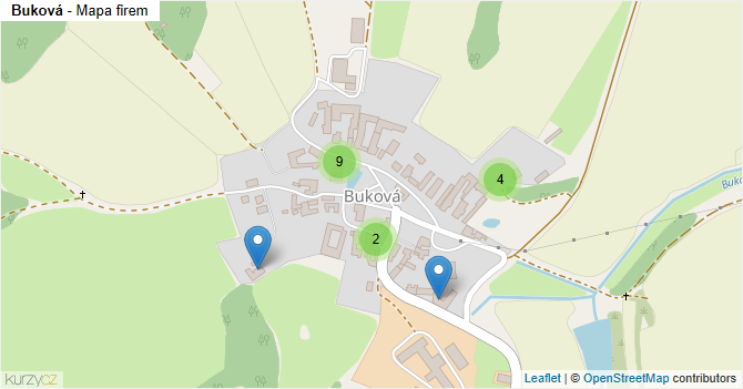 Buková - mapa firem