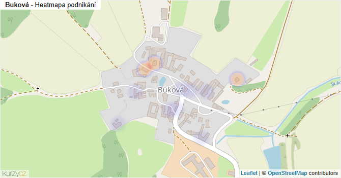 Buková - mapa podnikání