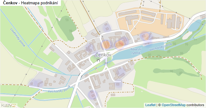 Čenkov - mapa podnikání