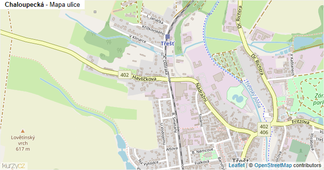 Chaloupecká - mapa ulice