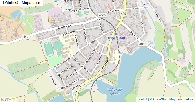 Dělnická - mapa ulice