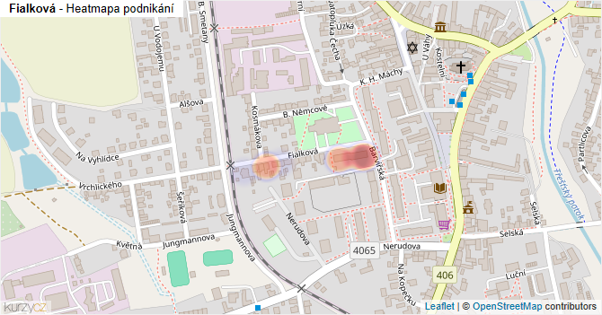 Fialková - mapa podnikání